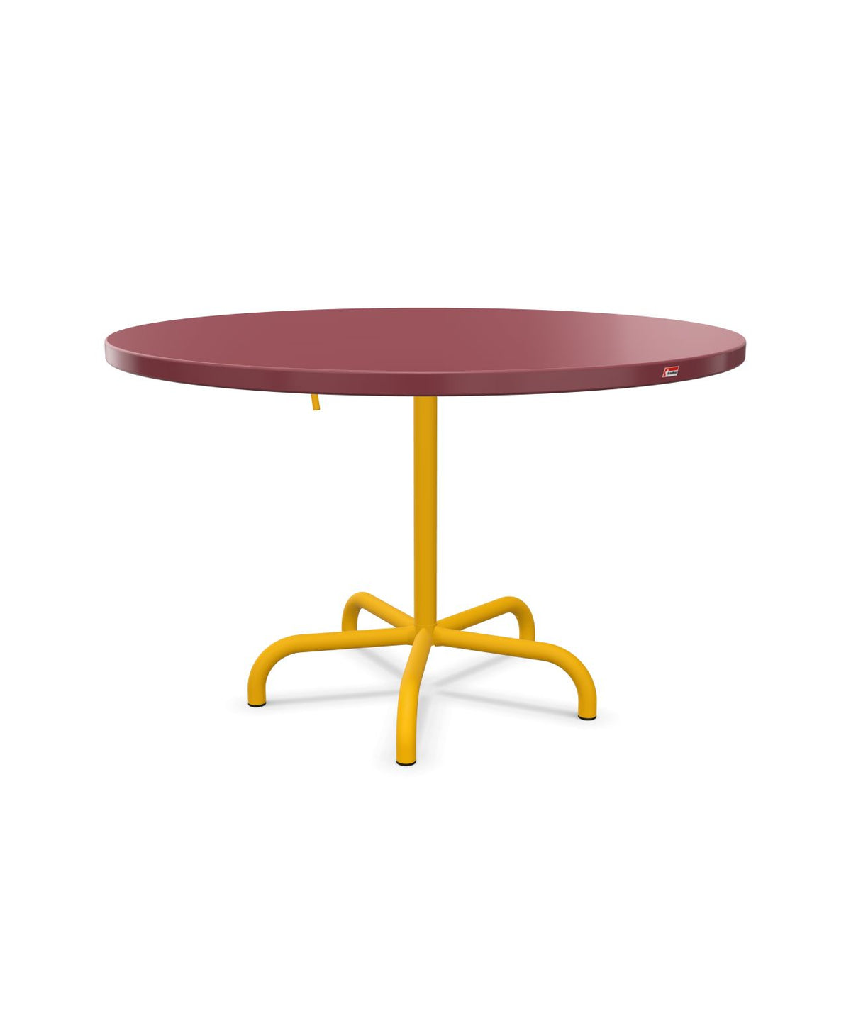 Schaffner Säntis Table repas rabattable Ø117cm Bordeaux 38 Jaune 11 