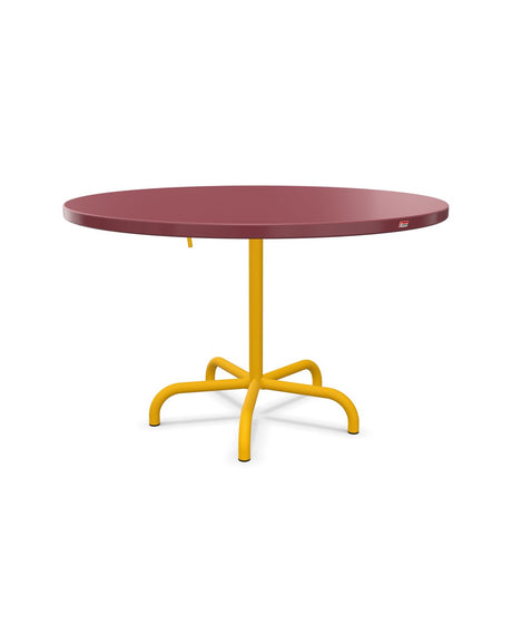 Schaffner Säntis Table repas rabattable Ø117cm Bordeaux 38 Jaune 11 