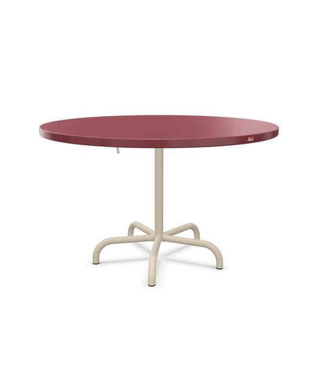 Schaffner Säntis Table repas rabattable Ø117cm Bordeaux 38 Sable Pastel 15 