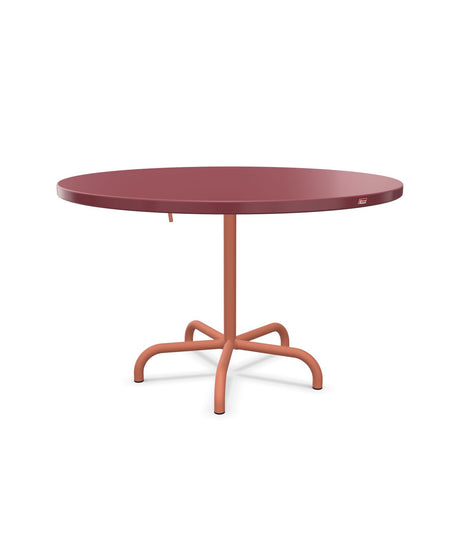 Schaffner Säntis Table repas rabattable Ø117cm Bordeaux 38 Terracotta 84 