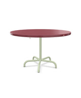 Schaffner Säntis Table repas rabattable Ø117cm Bordeaux 38 Vert Pastel 64 