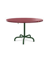 Schaffner Säntis Table repas rabattable Ø117cm Bordeaux 38 Vert Sapin 66 