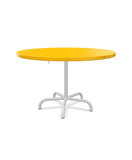Schaffner Säntis Table repas rabattable Ø117cm Jaune 11 Blanc 90 