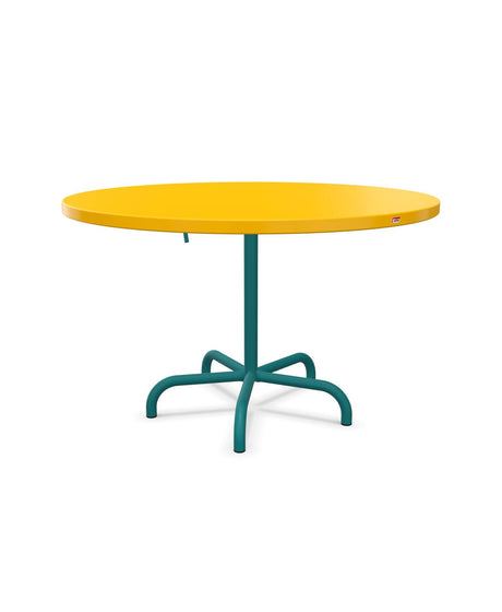 Schaffner Säntis Table repas rabattable Ø117cm Jaune 11 Bleu Kali 56 