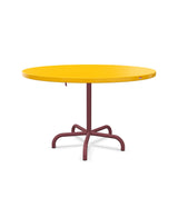 Schaffner Säntis Table repas rabattable Ø117cm Jaune 11 Bordeaux 38 
