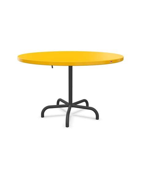 Schaffner Säntis Table repas rabattable Ø117cm Jaune 11 Noir 91 