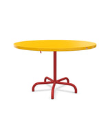 Schaffner Säntis Table repas rabattable Ø117cm Jaune 11 Rouge 30 