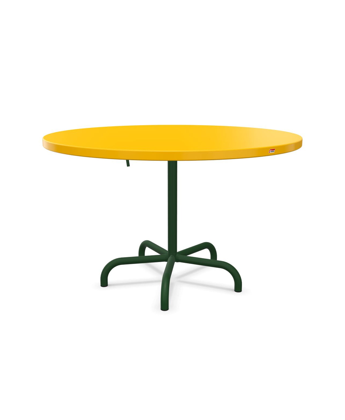 Schaffner Säntis Table repas rabattable Ø117cm Jaune 11 Vert Sapin 66 