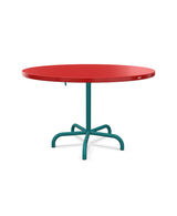 Schaffner Säntis Table repas rabattable Ø117cm Rouge 30 Bleu Kali 56 