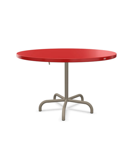 Schaffner Säntis Table repas rabattable Ø117cm Rouge 30 Champagne 85 