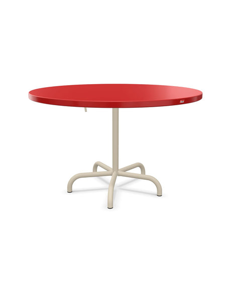 Schaffner Säntis Table repas rabattable Ø117cm Rouge 30 Sable Pastel 15 