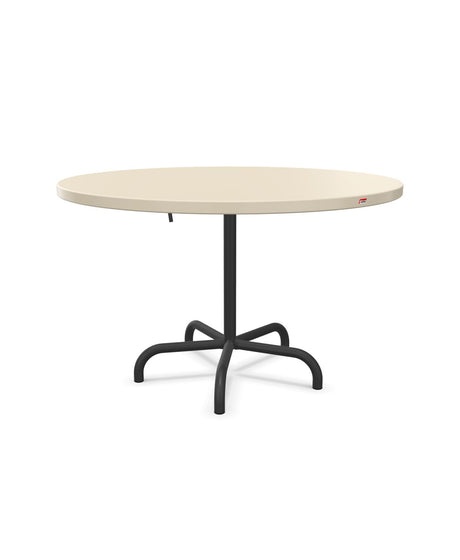 Schaffner Säntis Table repas rabattable Ø117cm Sable Pastel 15 Anthracite 77 