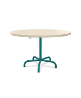 Schaffner Säntis Table repas rabattable Ø117cm Sable Pastel 15 Bleu Kali 56 