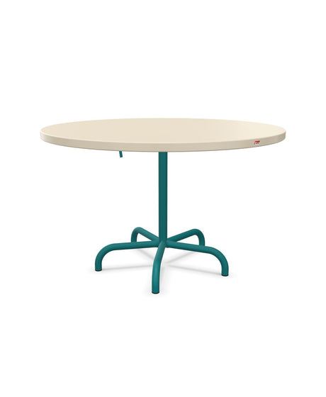 Schaffner Säntis Table repas rabattable Ø117cm Sable Pastel 15 Bleu Kali 56 