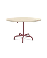 Schaffner Säntis Table repas rabattable Ø117cm Sable Pastel 15 Bordeaux 38 