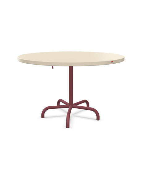 Schaffner Säntis Table repas rabattable Ø117cm Sable Pastel 15 Bordeaux 38 