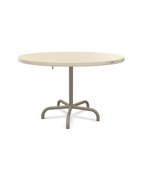 Schaffner Säntis Table repas rabattable Ø117cm Sable Pastel 15 Champagne 85 