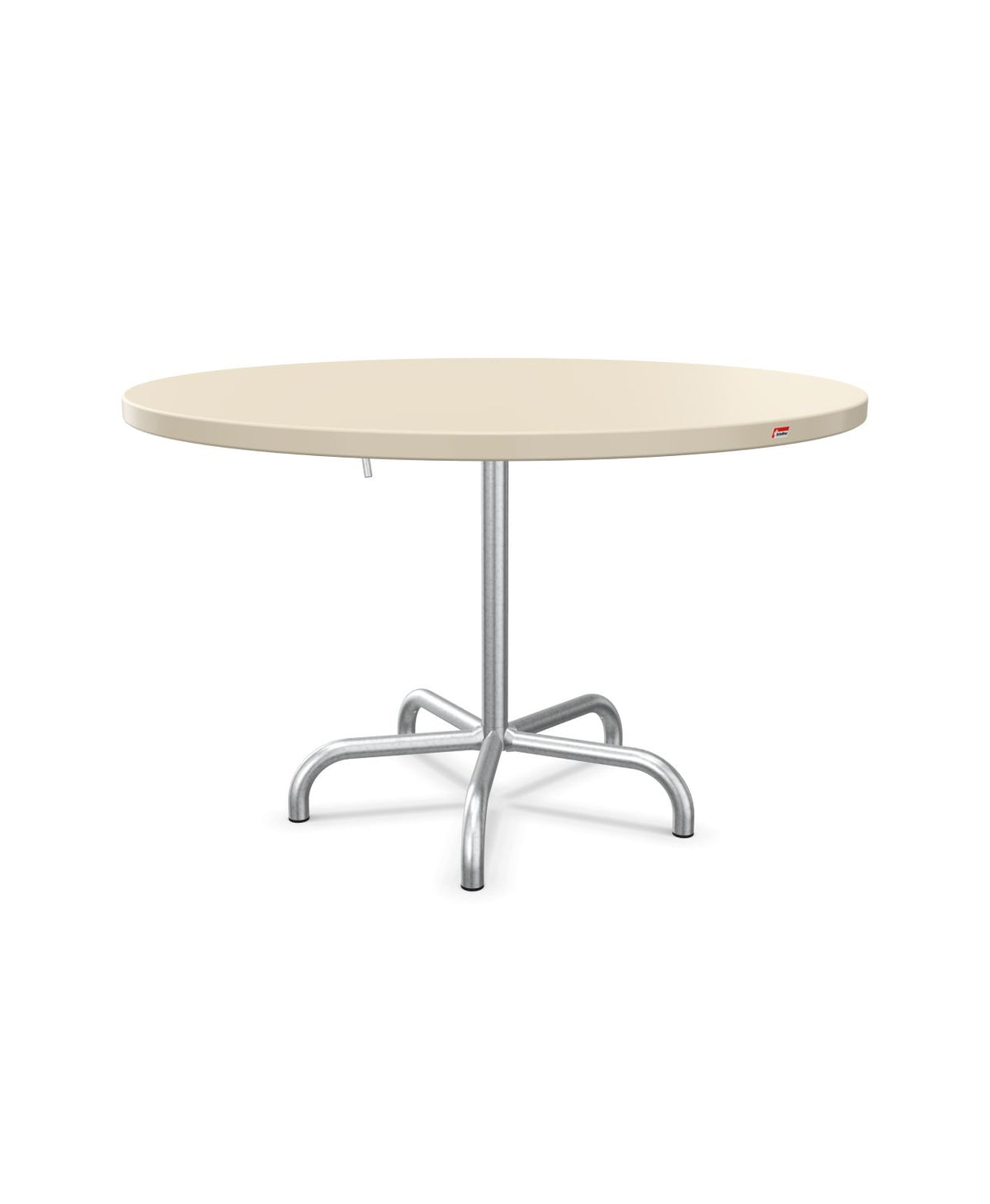 Schaffner Säntis Table repas rabattable Ø117cm Sable Pastel 15 Galvanisé à chaud 02 