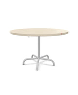 Schaffner Säntis Table repas rabattable Ø117cm Sable Pastel 15 Gris Argent 78 