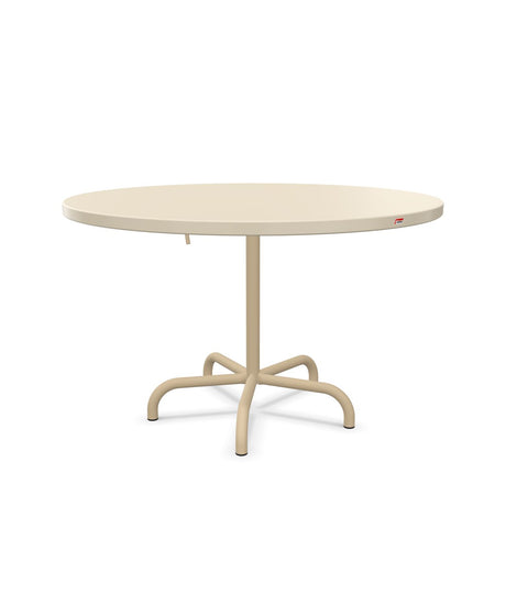Schaffner Säntis Table repas rabattable Ø117cm Sable Pastel 15 Marron Pastel 83 