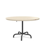 Schaffner Säntis Table repas rabattable Ø117cm Sable Pastel 15 Noir 91 