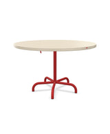 Schaffner Säntis Table repas rabattable Ø117cm Sable Pastel 15 Rouge 30 