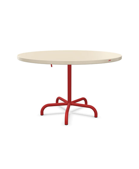 Schaffner Säntis Table repas rabattable Ø117cm Sable Pastel 15 Rouge 30 