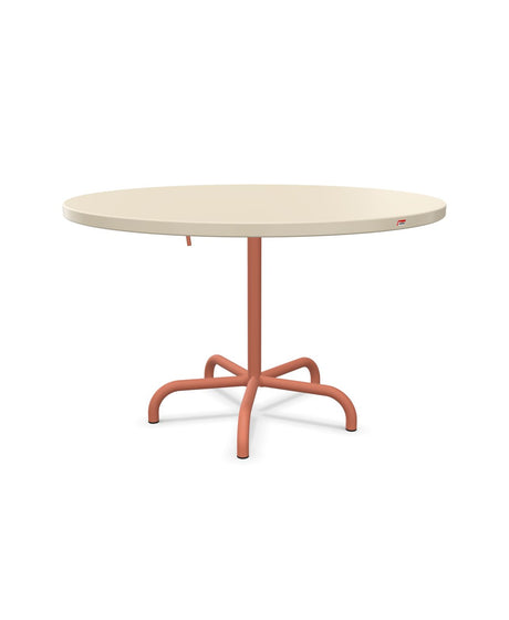 Schaffner Säntis Table repas rabattable Ø117cm Sable Pastel 15 Terracotta 84 