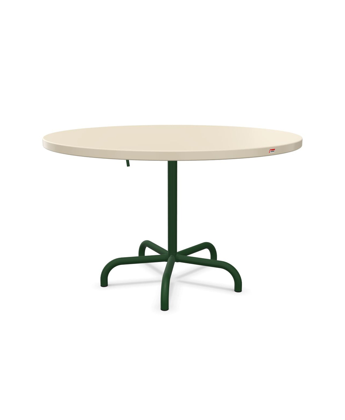 Schaffner Säntis Table repas rabattable Ø117cm Sable Pastel 15 Vert Sapin 66 