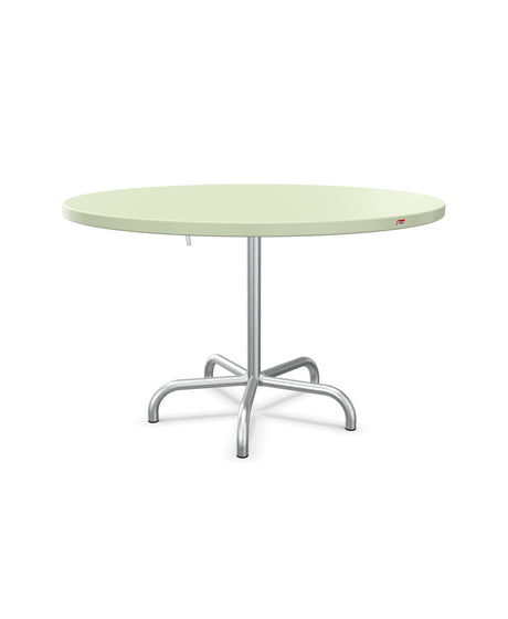 Schaffner Säntis Table repas rabattable Ø117cm Vert Pastel 64 Galvanisé à chaud 02 