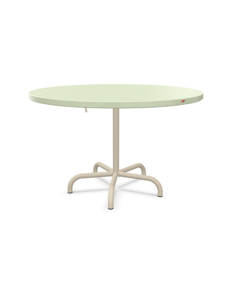 Schaffner Säntis Table repas rabattable Ø117cm Vert Pastel 64 Sable Pastel 15 
