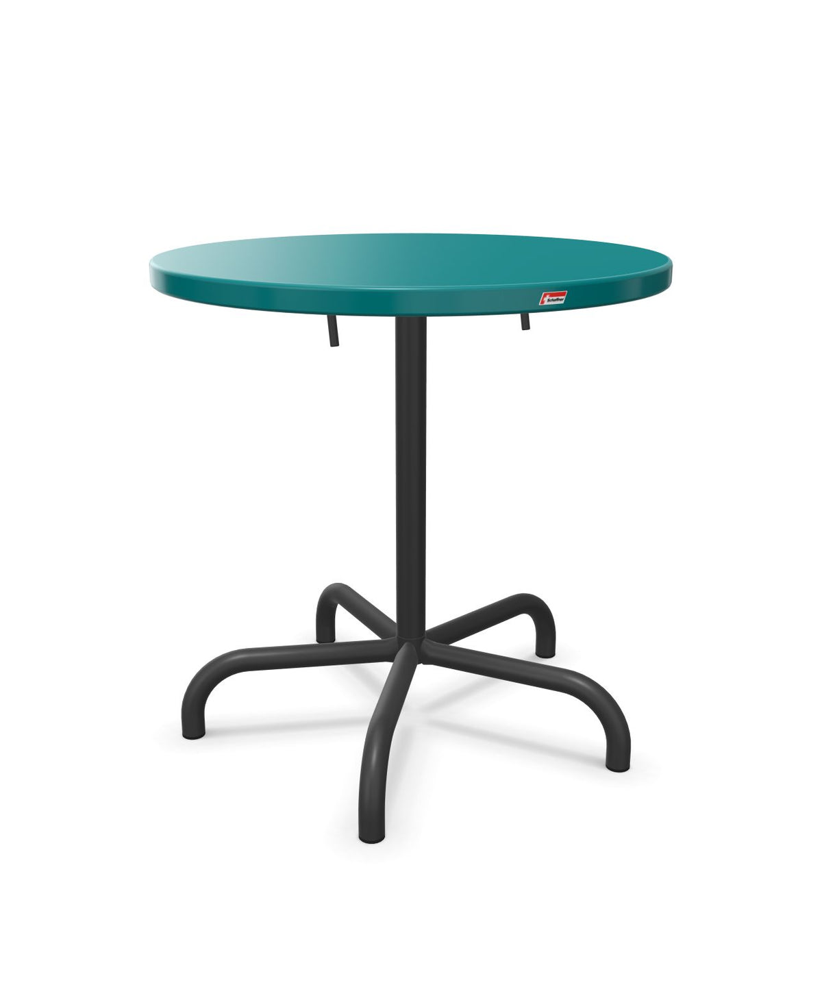 Schaffner Säntis Table repas rabattable Ø72cm Bleu Kali 56 Anthracite 77 