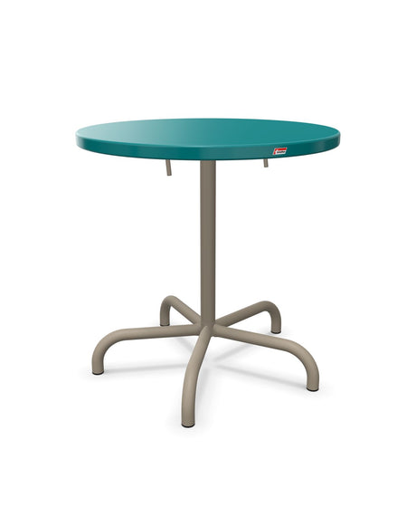 Schaffner Säntis Table repas rabattable Ø72cm Bleu Kali 56 Champagne 85 