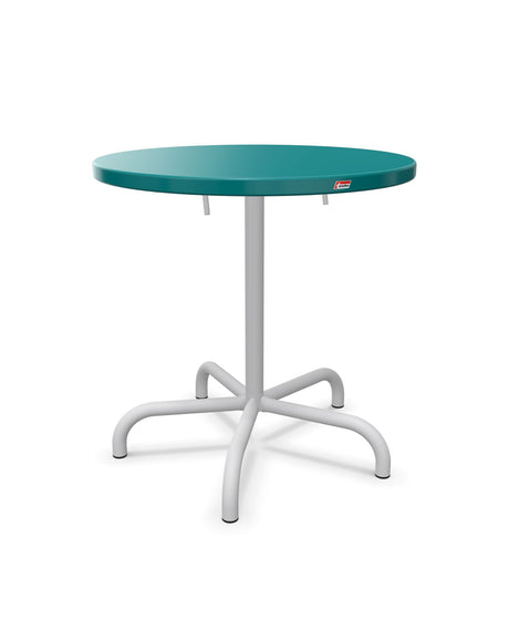 Schaffner Säntis Table repas rabattable Ø72cm Bleu Kali 56 Gris Argent 78 