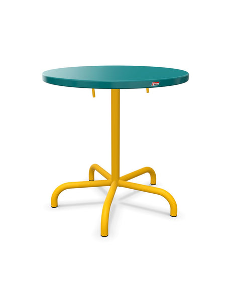 Schaffner Säntis Table repas rabattable Ø72cm Bleu Kali 56 Jaune 11 