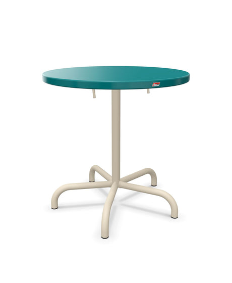 Schaffner Säntis Table repas rabattable Ø72cm Bleu Kali 56 Sable Pastel 15 