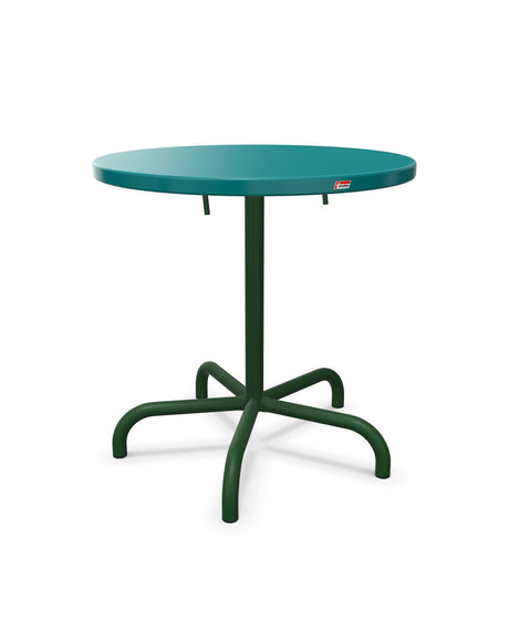 Schaffner Säntis Table repas rabattable Ø72cm Bleu Kali 56 Vert Sapin 66 