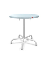 Schaffner Säntis Table repas rabattable Ø72cm Bleu Pastel 51 Blanc 90 