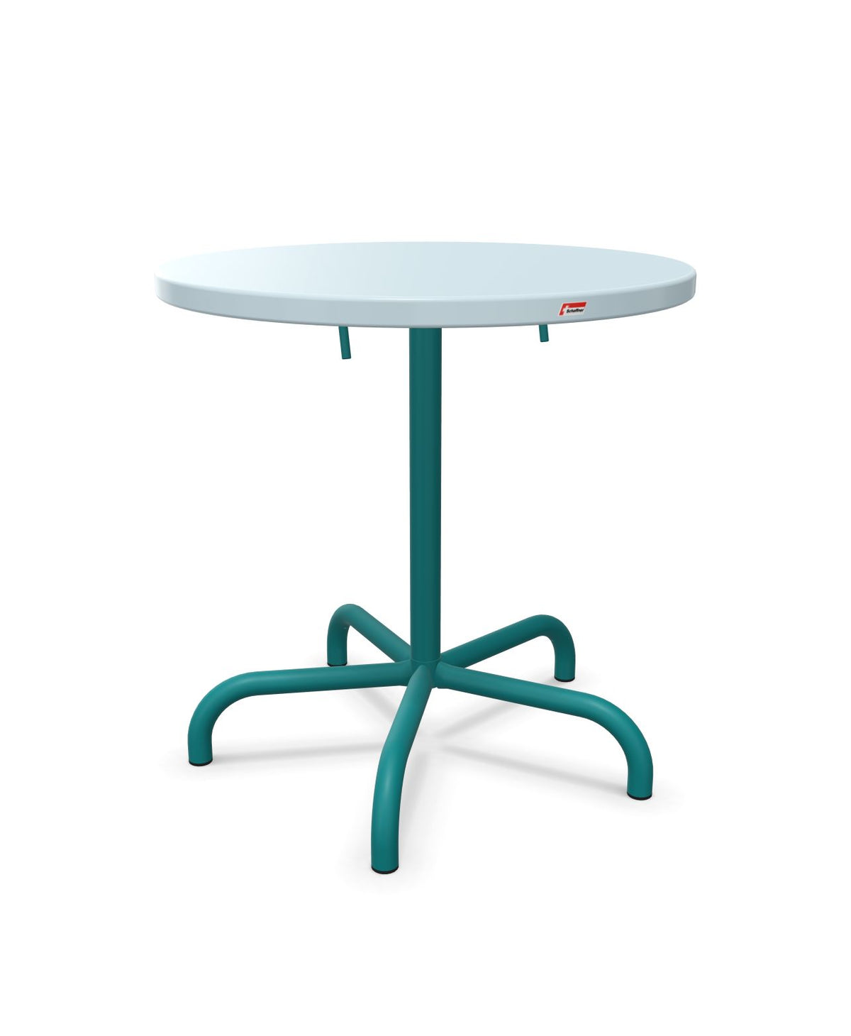 Schaffner Säntis Table repas rabattable Ø72cm Bleu Pastel 51 Bleu Kali 56 