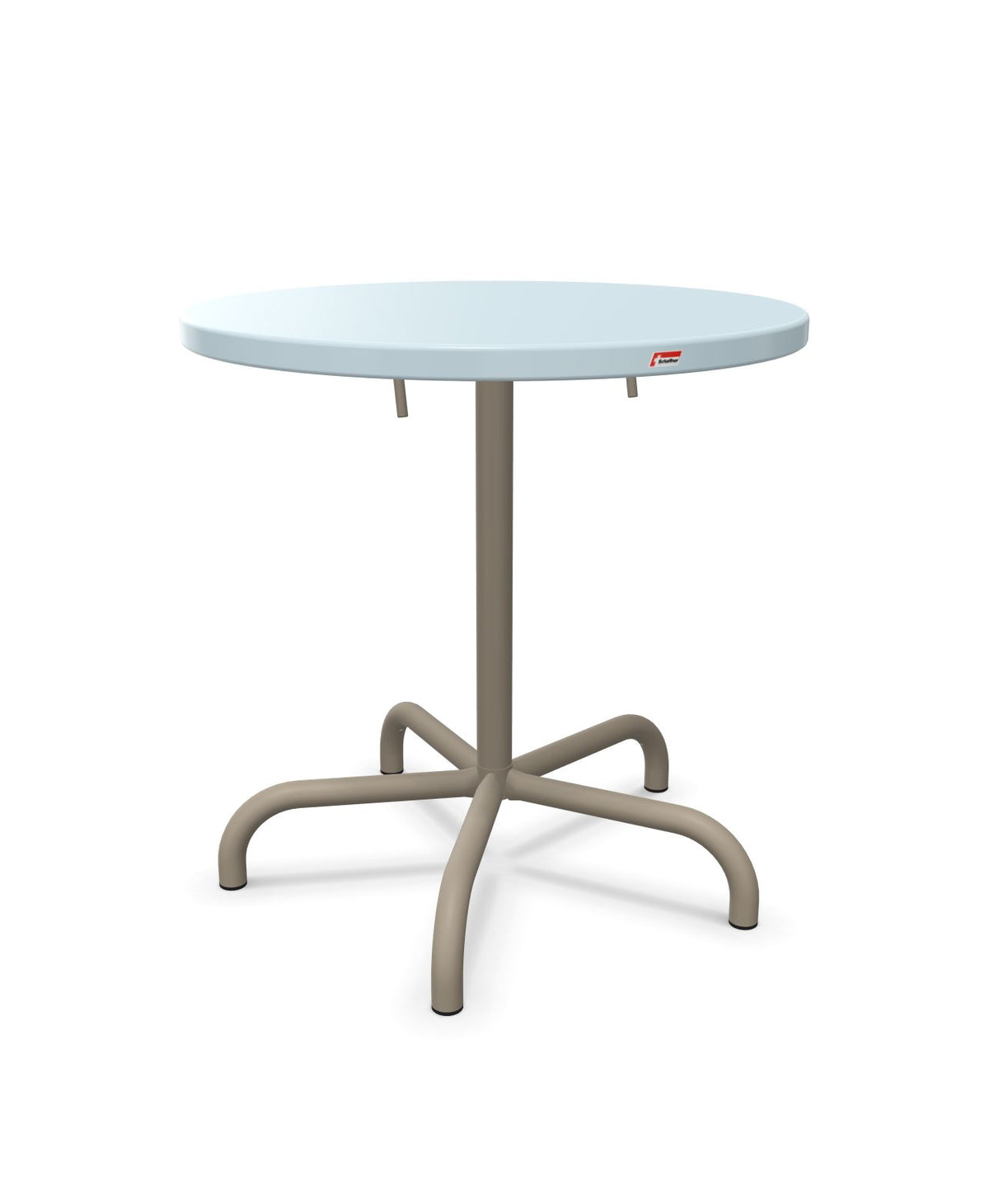 Schaffner Säntis Table repas rabattable Ø72cm Bleu Pastel 51 Champagne 85 