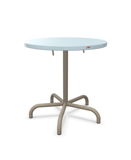 Schaffner Säntis Table repas rabattable Ø72cm Bleu Pastel 51 Champagne 85 