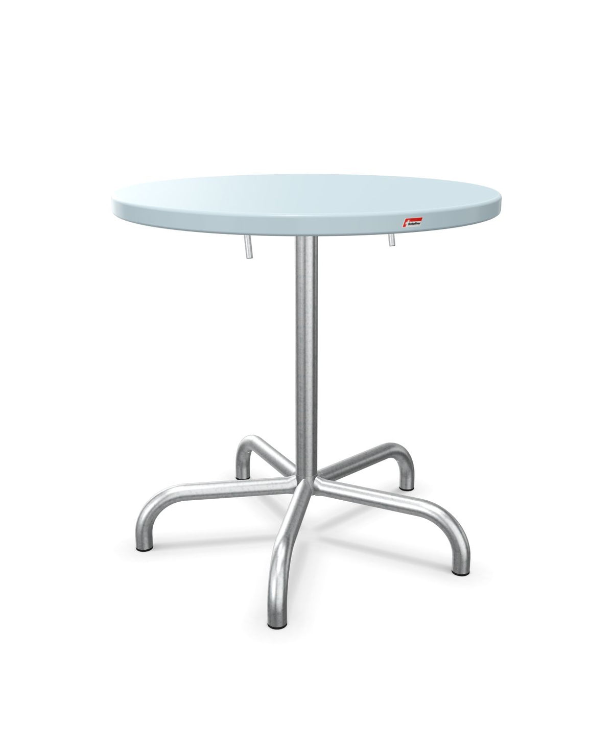 Schaffner Säntis Table repas rabattable Ø72cm Bleu Pastel 51 Galvanisé à chaud 02 