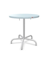 Schaffner Säntis Table repas rabattable Ø72cm Bleu Pastel 51 Gris Argent 78 