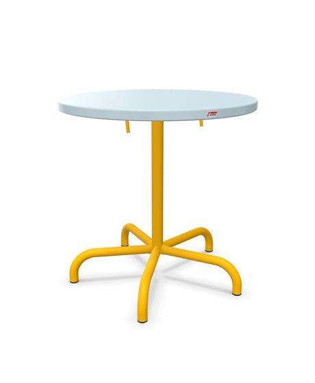 Schaffner Säntis Table repas rabattable Ø72cm Bleu Pastel 51 Jaune 11 