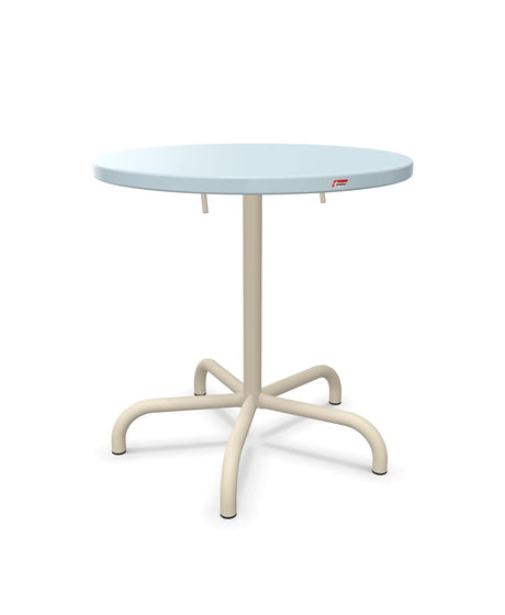 Schaffner Säntis Table repas rabattable Ø72cm Bleu Pastel 51 Sable Pastel 15 