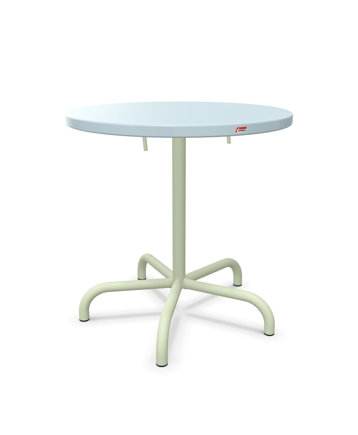 Schaffner Säntis Table repas rabattable Ø72cm Bleu Pastel 51 Vert Pastel 64 