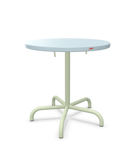 Schaffner Säntis Table repas rabattable Ø72cm Bleu Pastel 51 Vert Pastel 64 