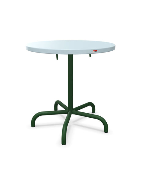 Schaffner Säntis Table repas rabattable Ø72cm Bleu Pastel 51 Vert Sapin 66 