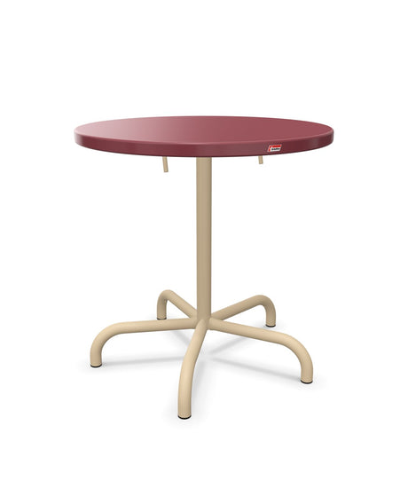 Schaffner Säntis Table repas rabattable Ø72cm Bordeaux 38 Marron Pastel 83 
