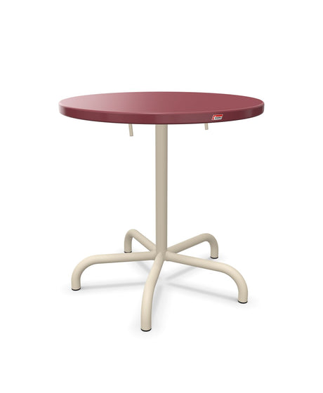 Schaffner Säntis Table repas rabattable Ø72cm Bordeaux 38 Sable Pastel 15 